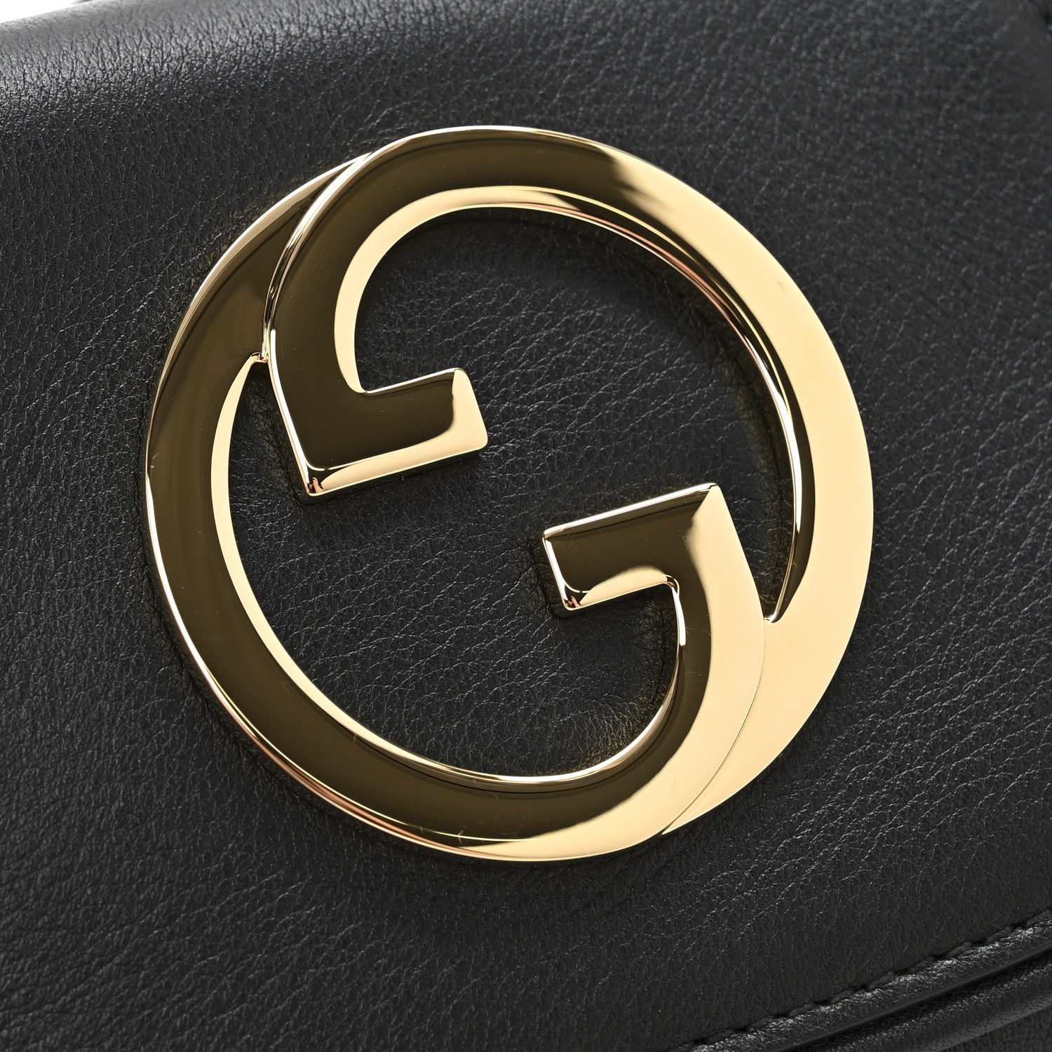 Gucci Roxy Calfskin Blondie Card Case Wallet with Strap Black 11 of 11