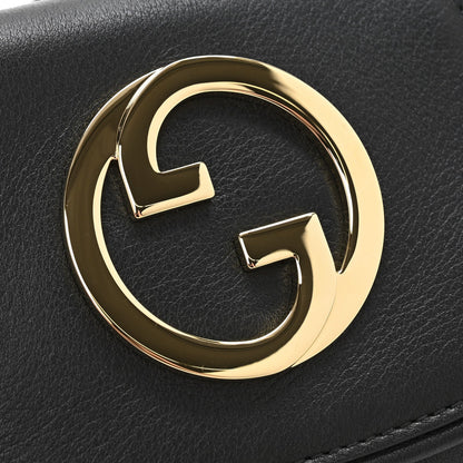 Gucci Roxy Calfskin Blondie Card Case Wallet with Strap Black 11 of 11