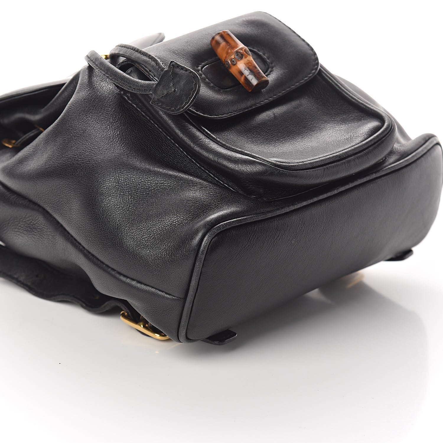 Gucci Calfskin Bamboo Backpack Black 8 of 9