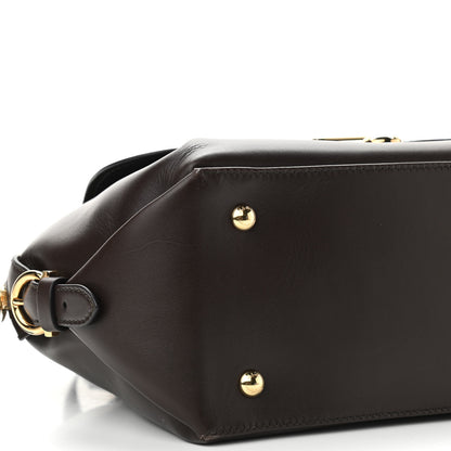 Salvatore Ferragamo Calfskin Fiamma Bag Brown 8 of 10