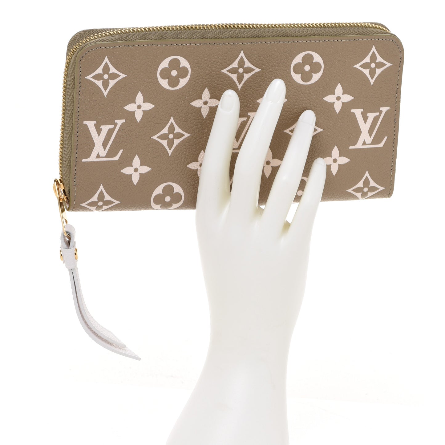 Empreinte Monogram Spring in the City Zippy Wallet Kaki Beige Cream
