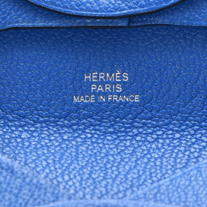 Hermes Chevre Mysore Bastia Coin Purse Bleu Hydra 5 of 7