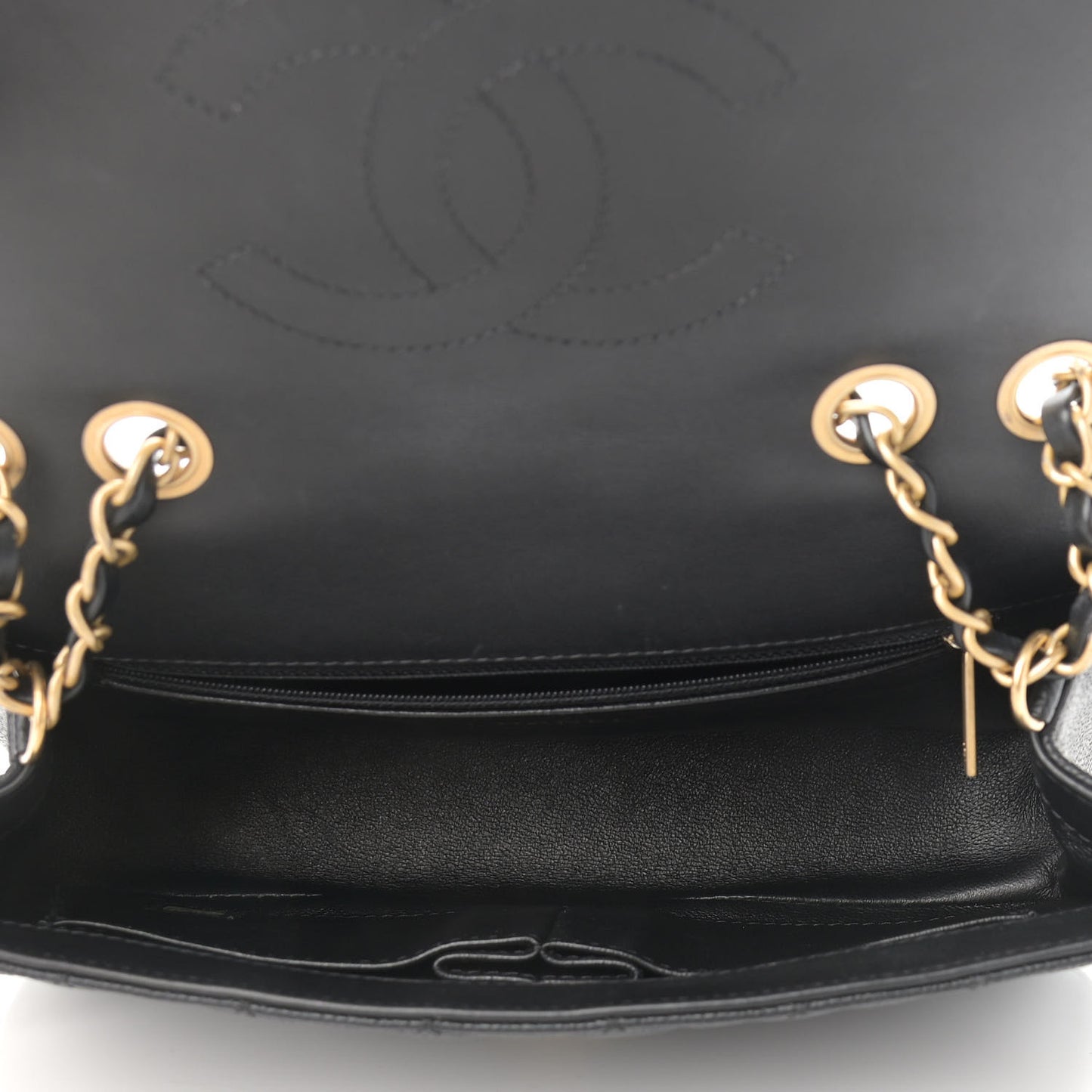Caviar Quilted Medium CC Filigree Flap Black