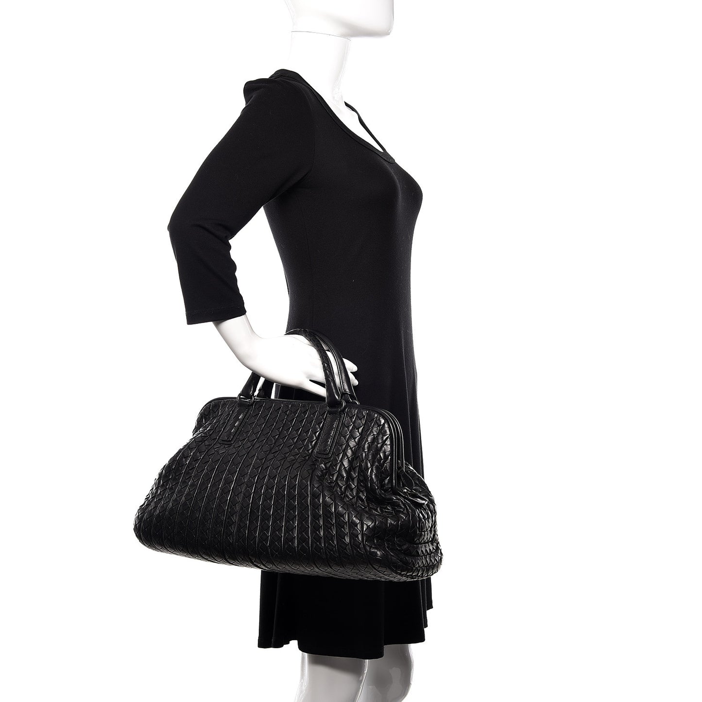 Nappa Intrecciato New Bond Satchel Black