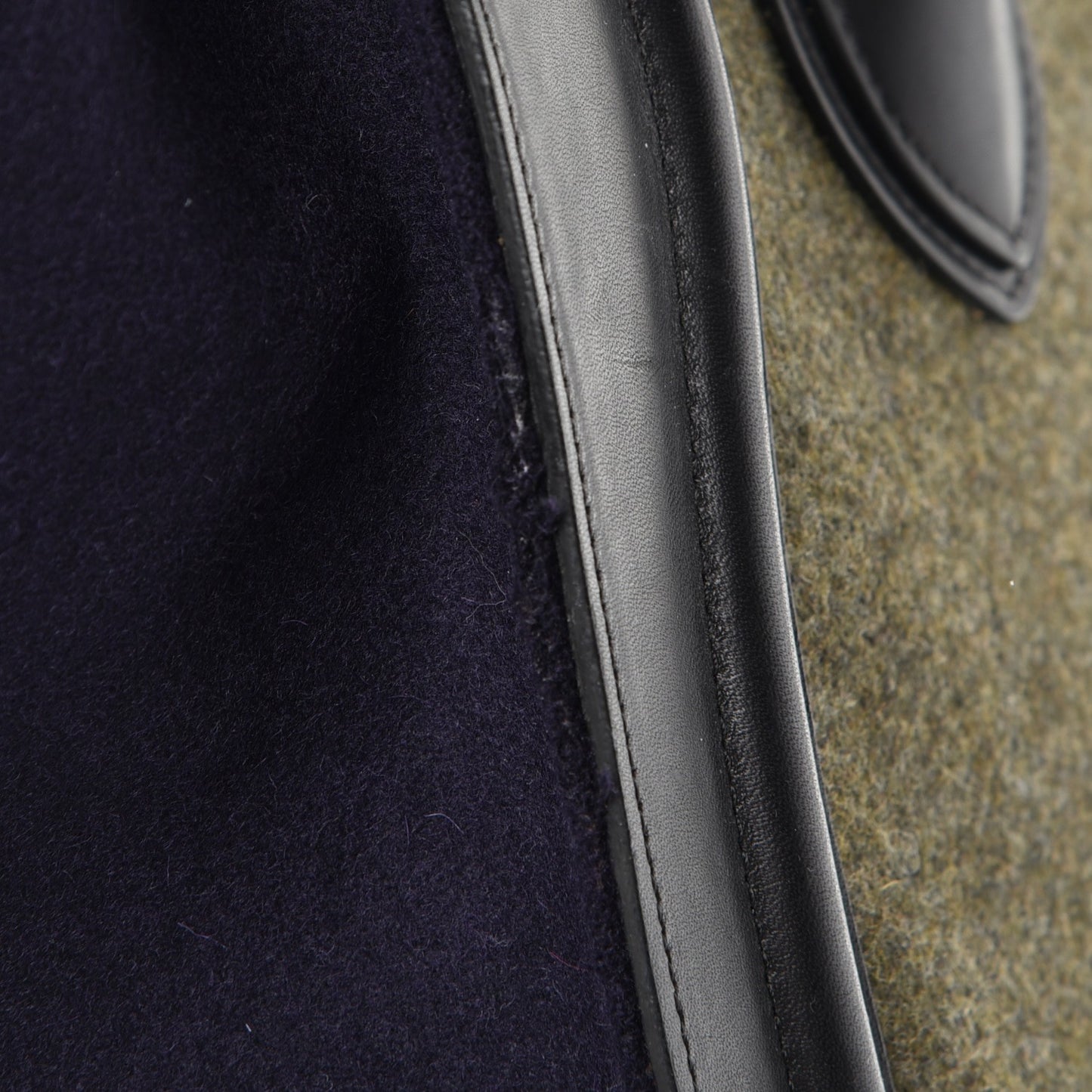Smooth Calfskin Felt Mini Tri-Color Luggage Khaki