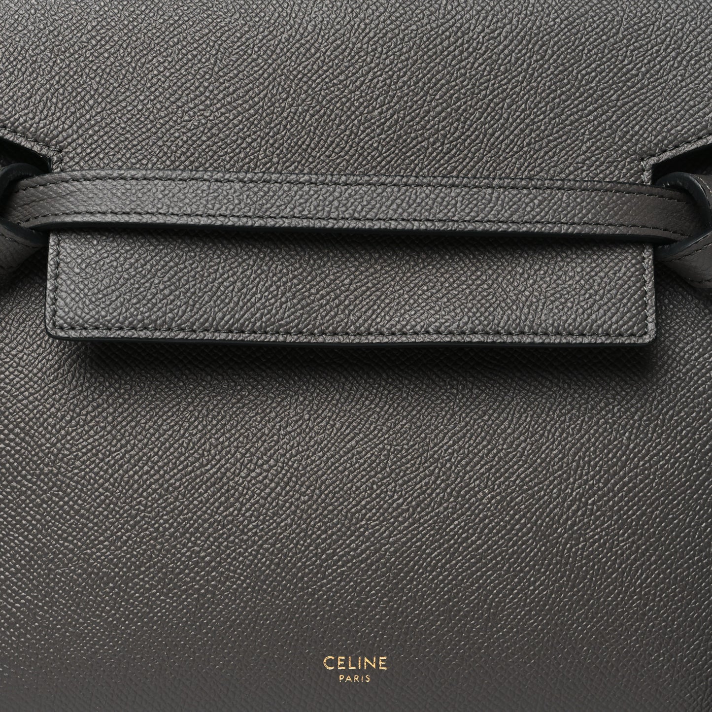 Baby Grained Calfskin Micro Belt Bag Grey