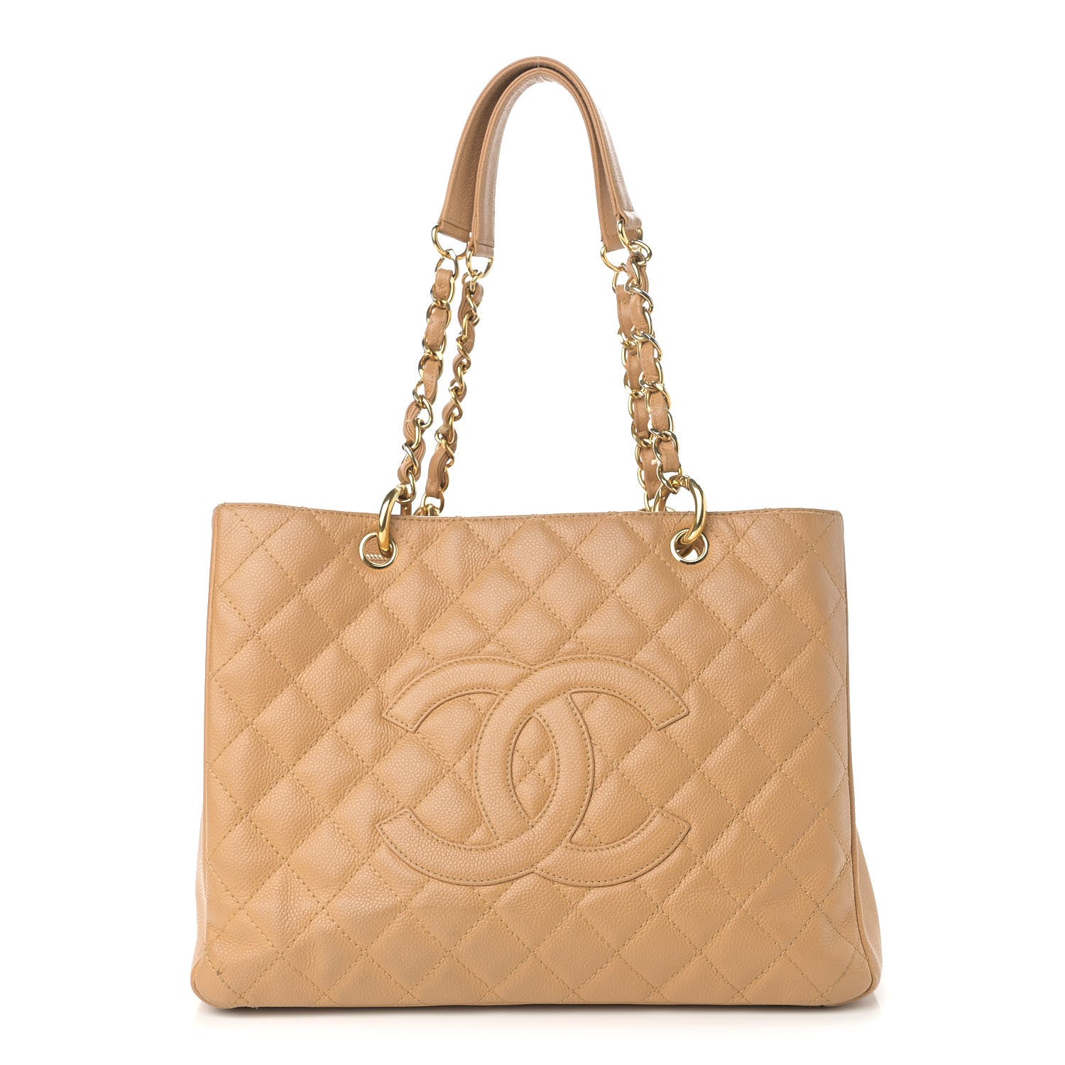 Chanel Caviar Quilted Grand Shopping Tote GST Beige 1 of 19