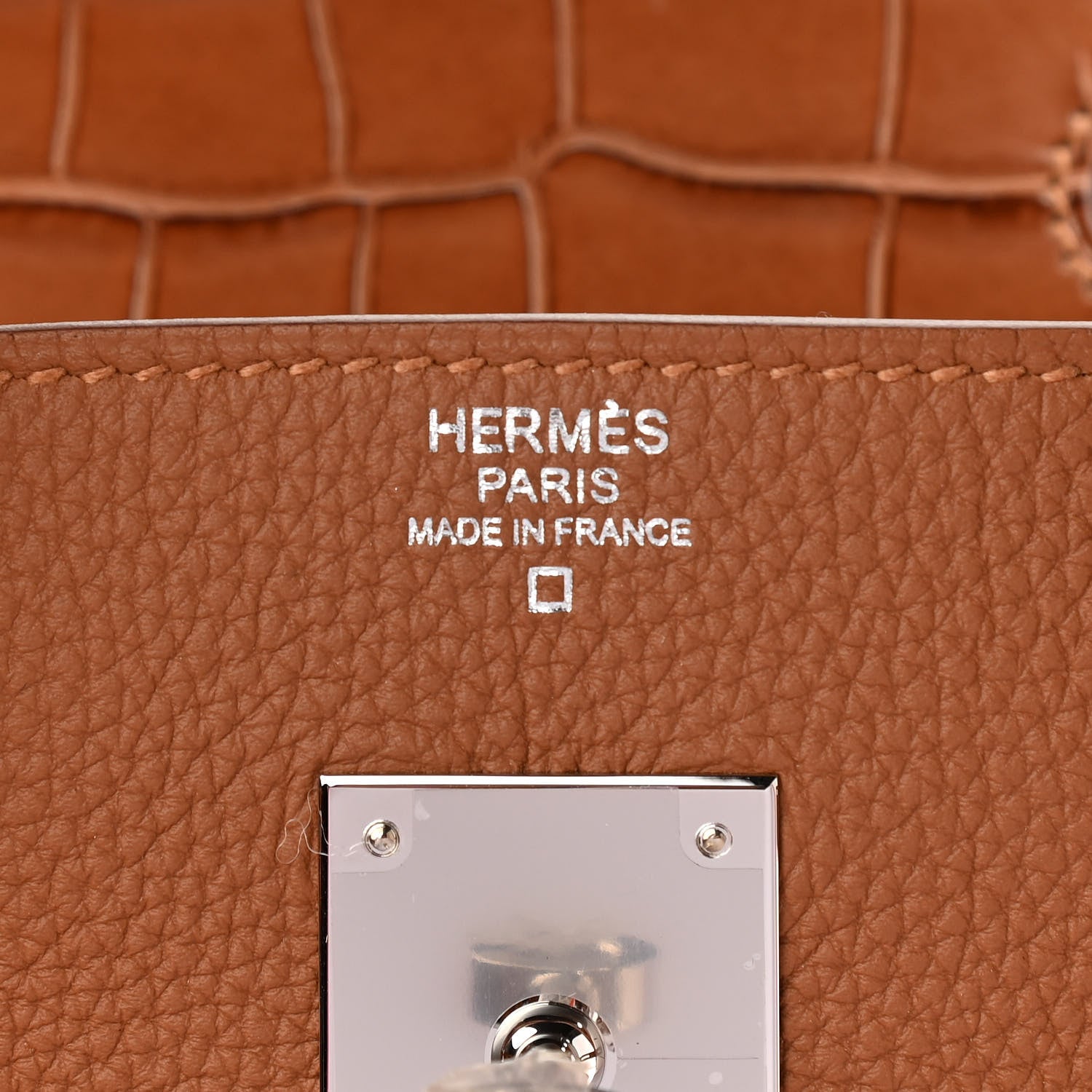 Hermes Togo Matte Alligator Birkin Touch 30 Gold 6 of 11