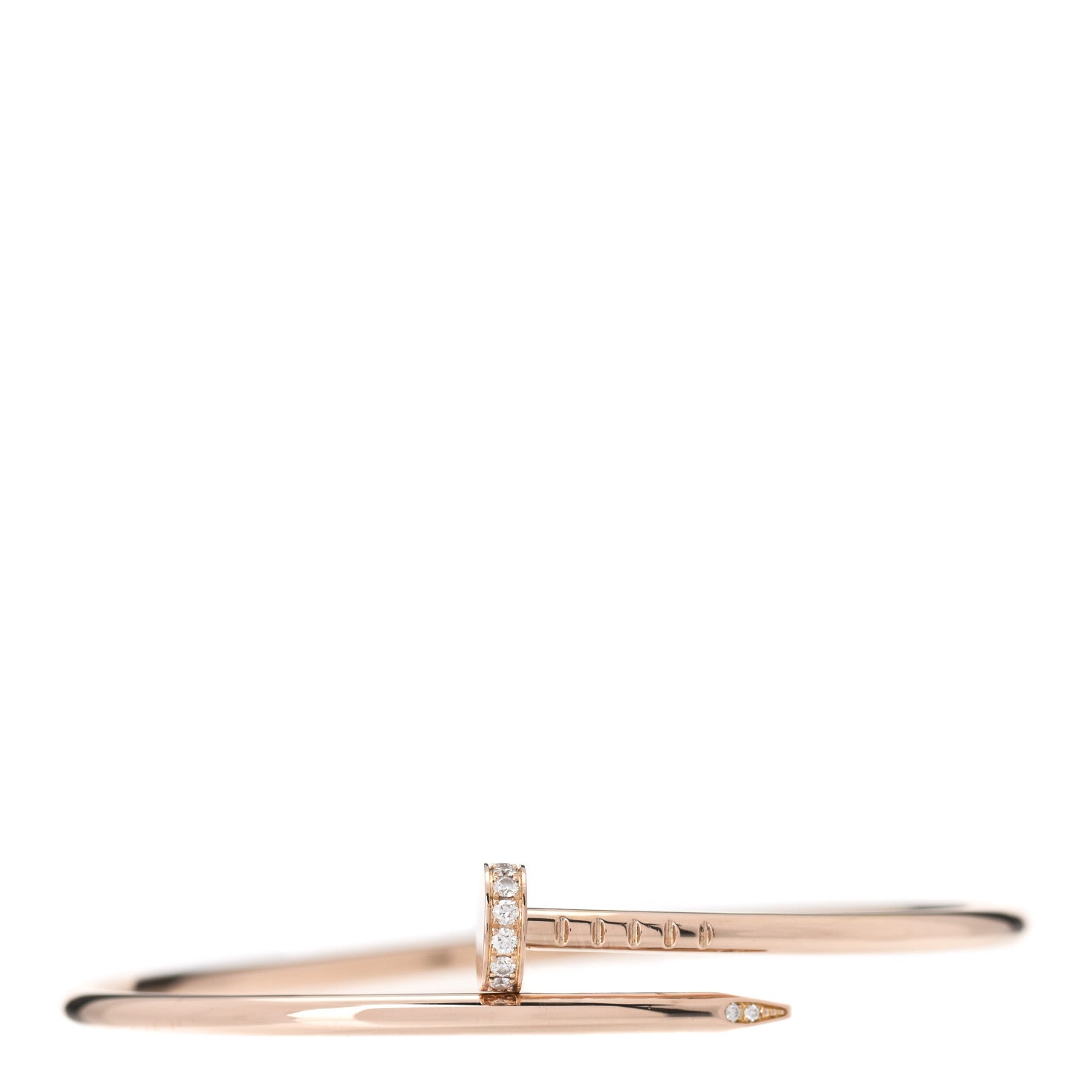 Cartier 18K Pink Gold Diamond Small Juste Un Clou Bracelet 16 1 of 4