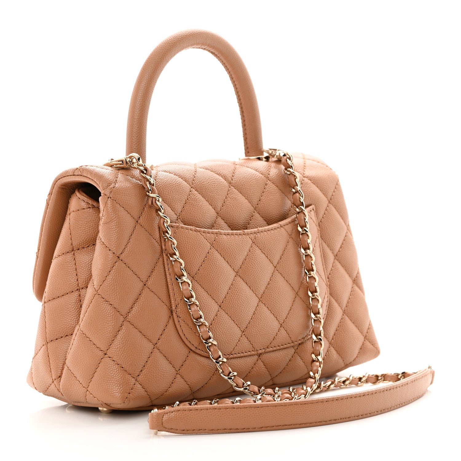 Chanel Caviar Quilted Mini Coco Handle Flap Brown 3 of 11