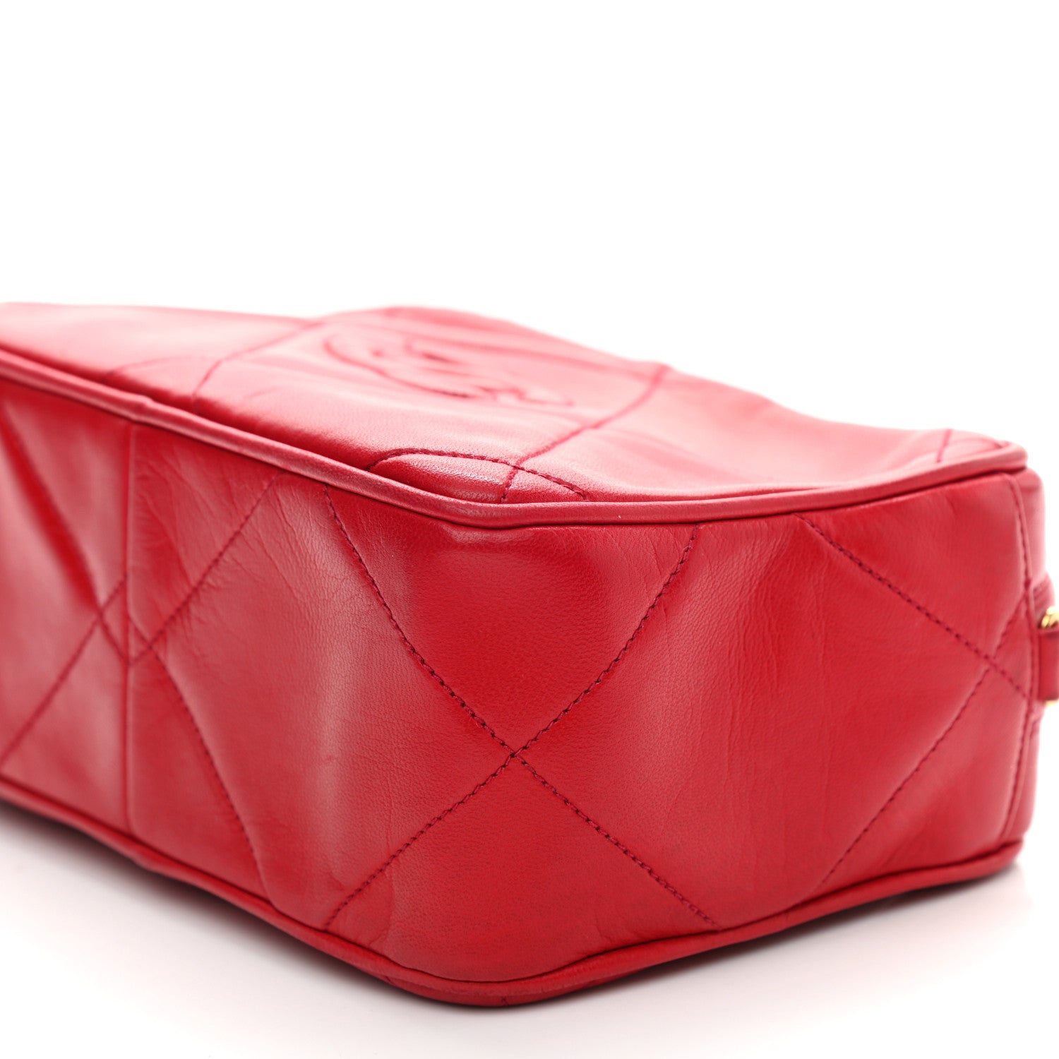 Chanel Lambskin Quilted Tassel CC Camera Case Red 8 of 8