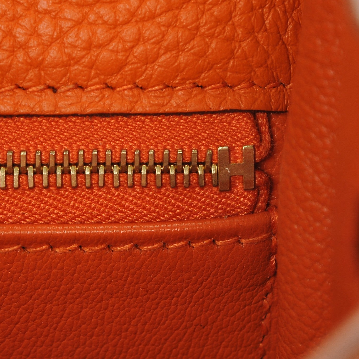 Hermes Taurillon Clemence Kelly Retourne 28 Orange 20 of 24