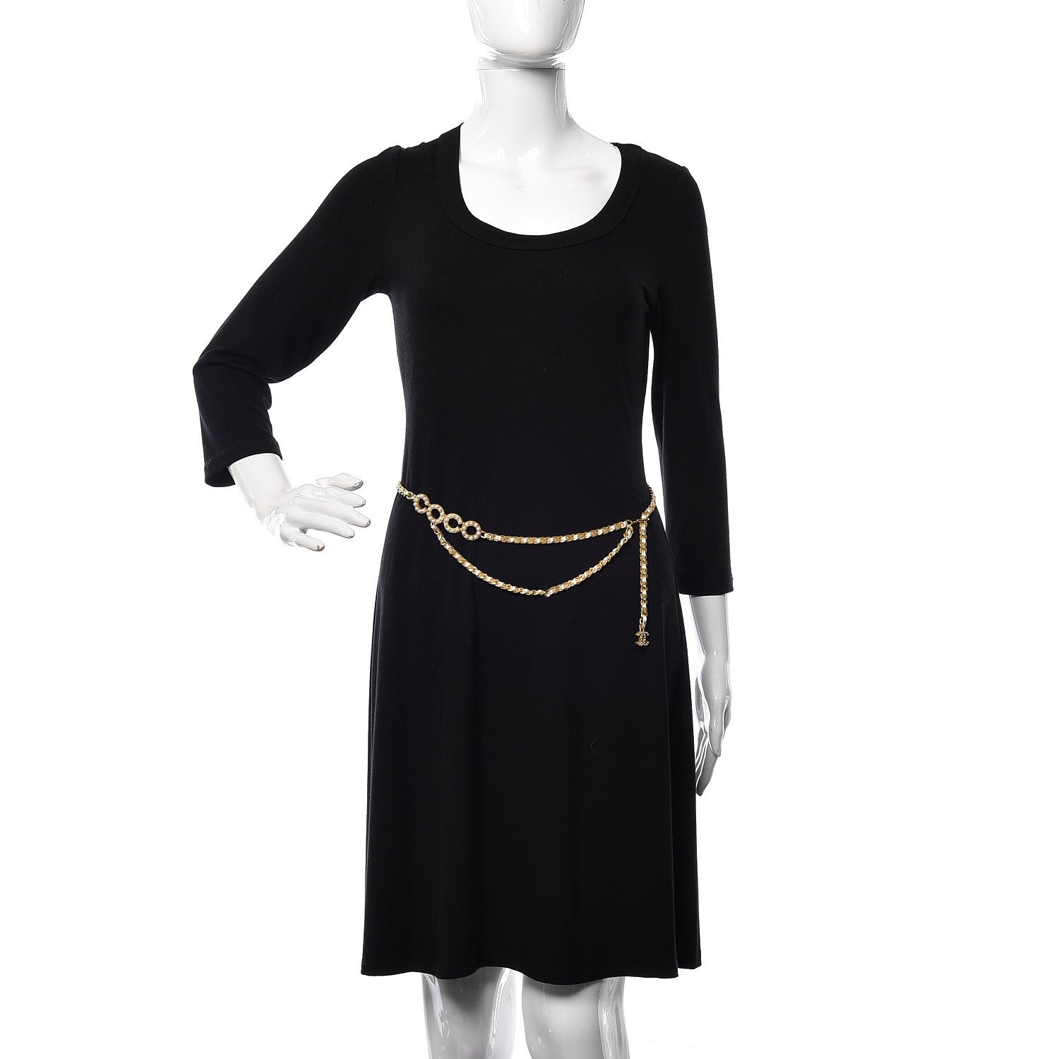Chanel Pearl Chain Satin Coco Belt Gold 2 of 5