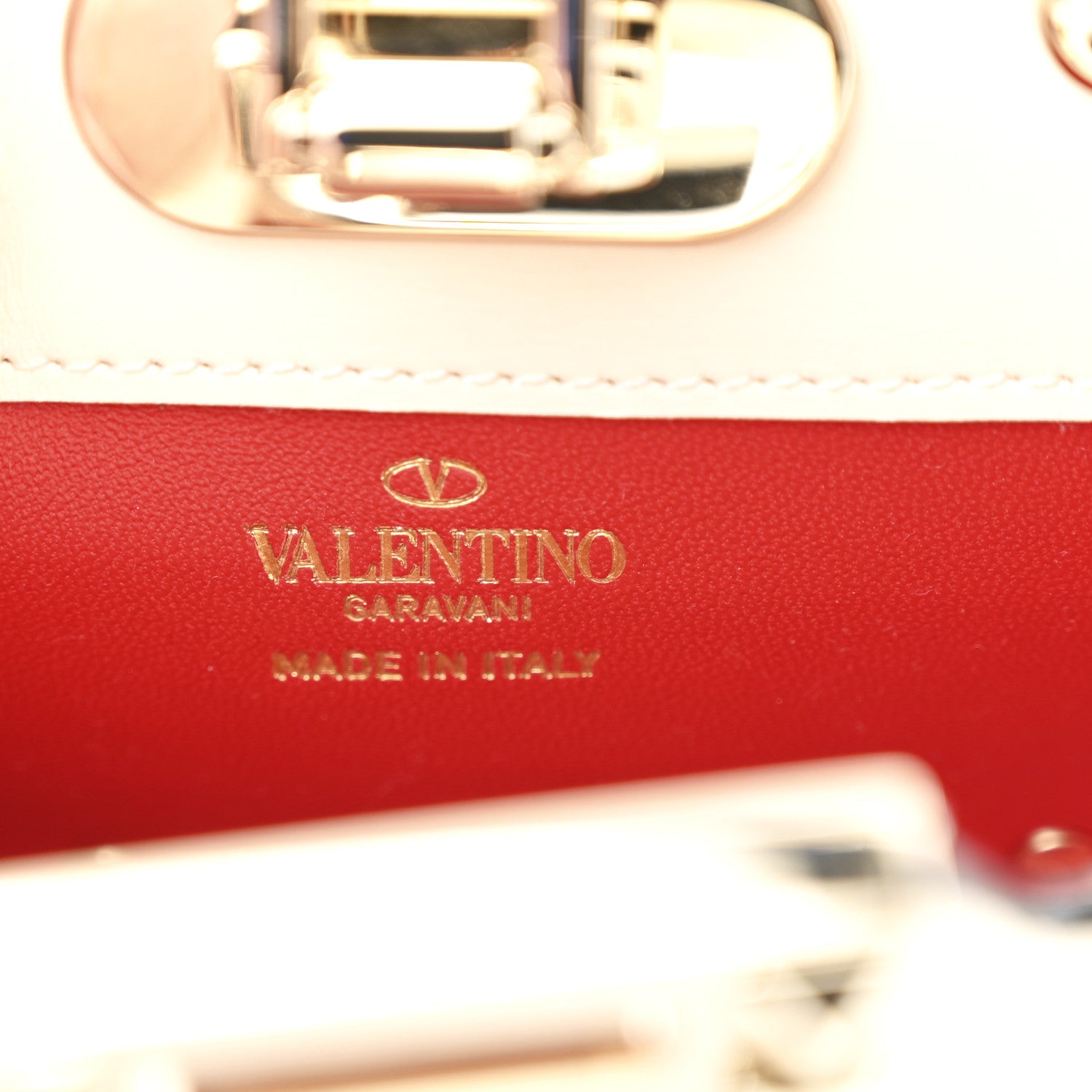 Valentino Garavani Vitello Rockstud Mini Crossbody Ivory 6 of 9
