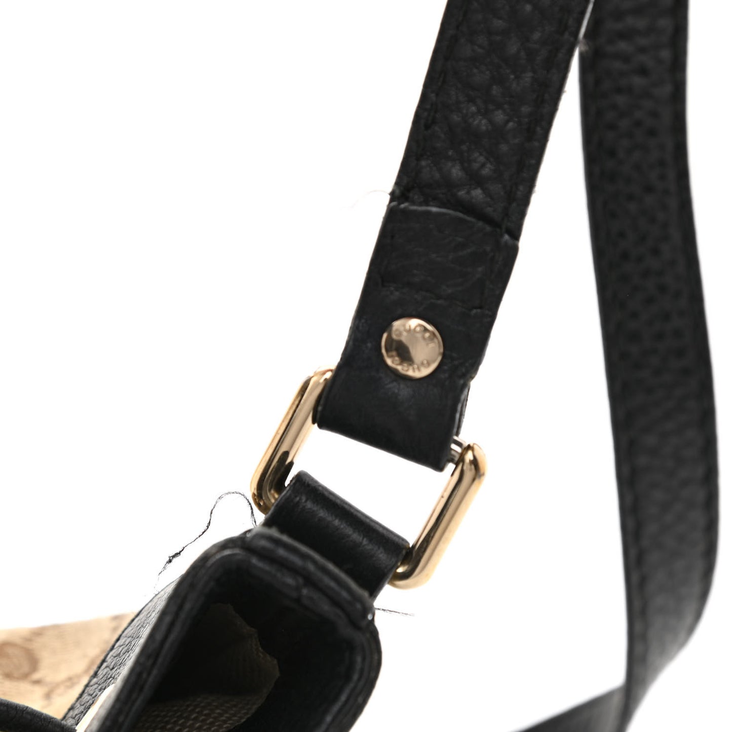 GG Monogram Calfskin Bucket Bag Black