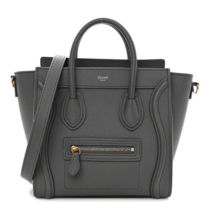 Celine Baby Drummed Calfskin Nano Luggage Kohl 1 of 9