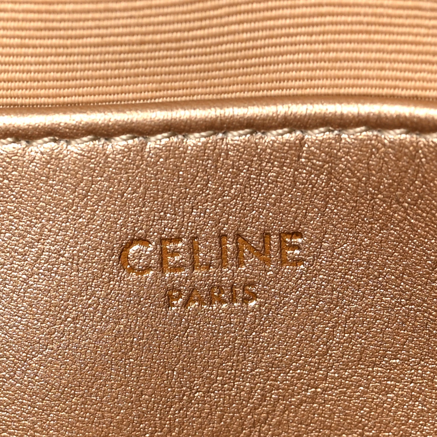 Celine Laminated Calfskin Quilted Medium C Charm Bag Gold 6 of 8