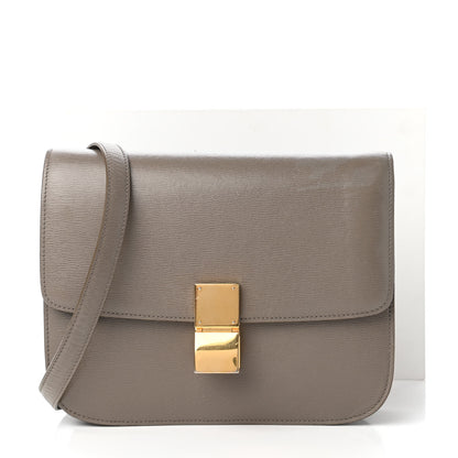 Celine Liege Calfskin Medium Classic Box Flap Bag Souris 11 of 13