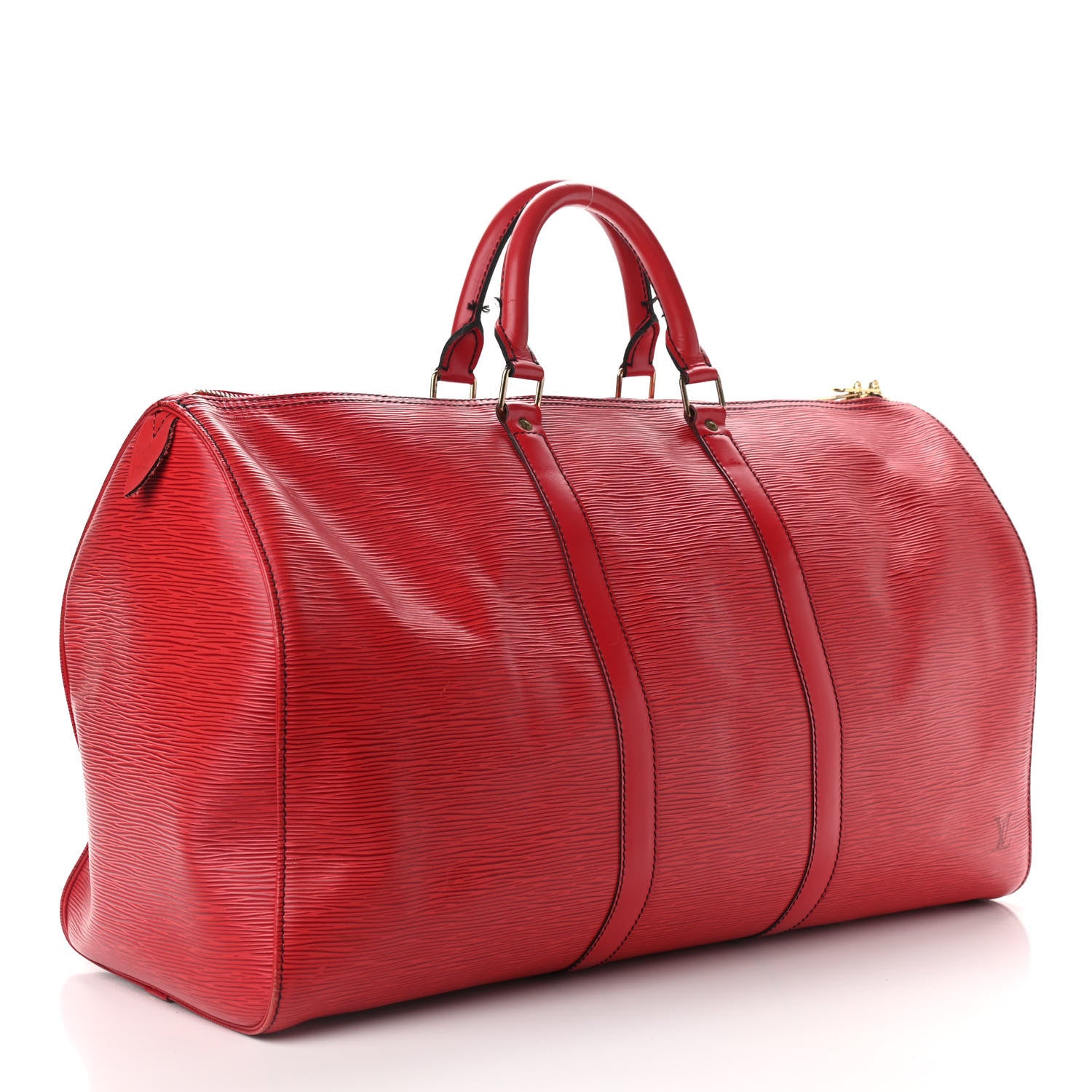 Louis Vuitton Epi Keepall 50 Castillan Red 3 of 20
