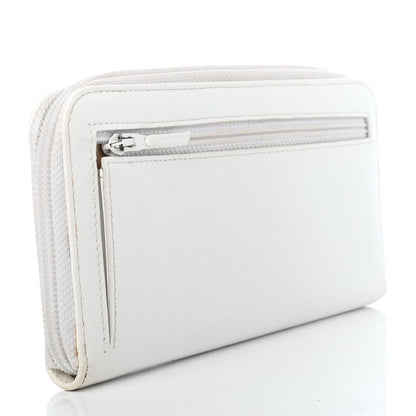 Chanel Caviar Timeless CC Large Gusset Zip Around Wallet White 3 of 9