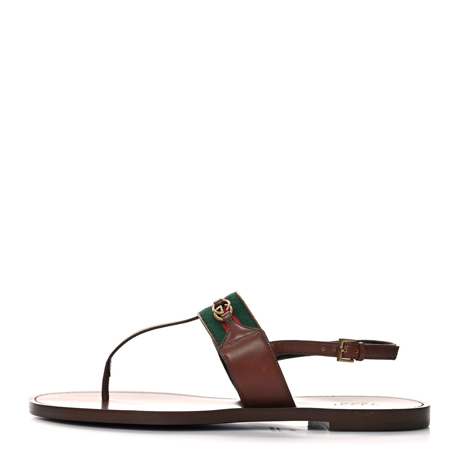 Gucci Nylon Web Lifford Jakarta Sandals 40 Brown 1 of 8