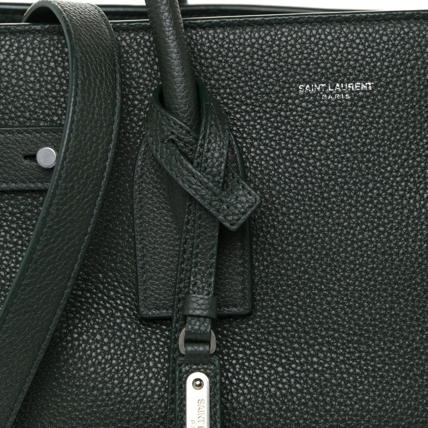 Grained Calfskin Small Supple Sac De Jour Dark Vert