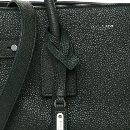 Saint Laurent Grained Calfskin Small Supple Sac De Jour Dark Vert 7 of 16