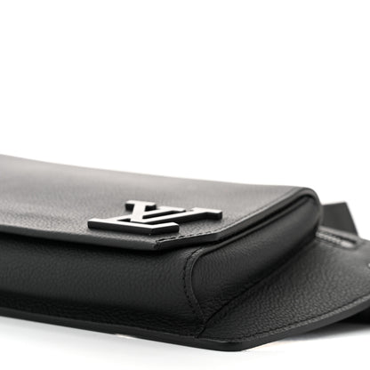 Louis Vuitton Grained Calfskin Aerogram Takeoff Sling Black 10 of 10