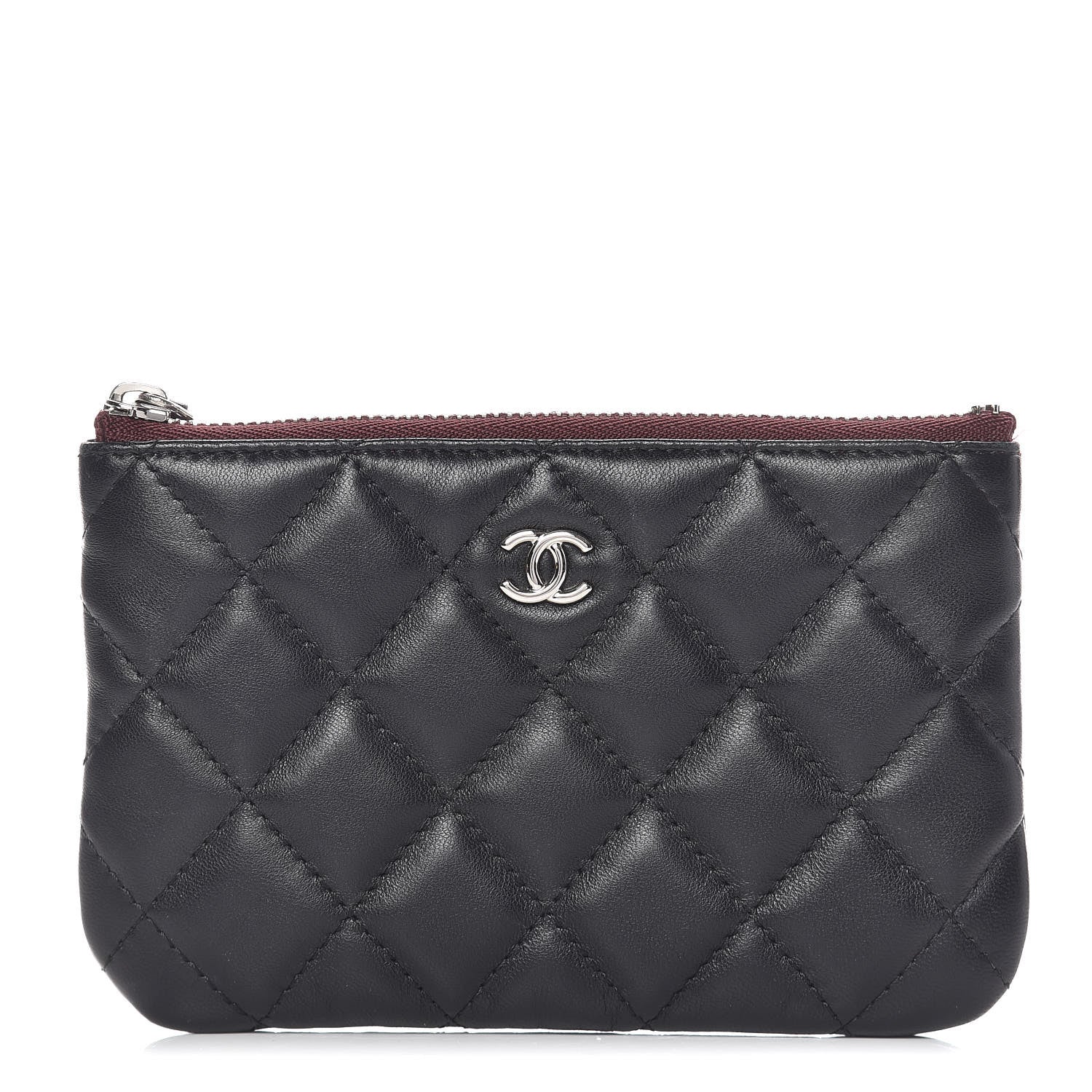 Chanel Lambskin Quilted Small Cosmetic Case Black 1 of 10