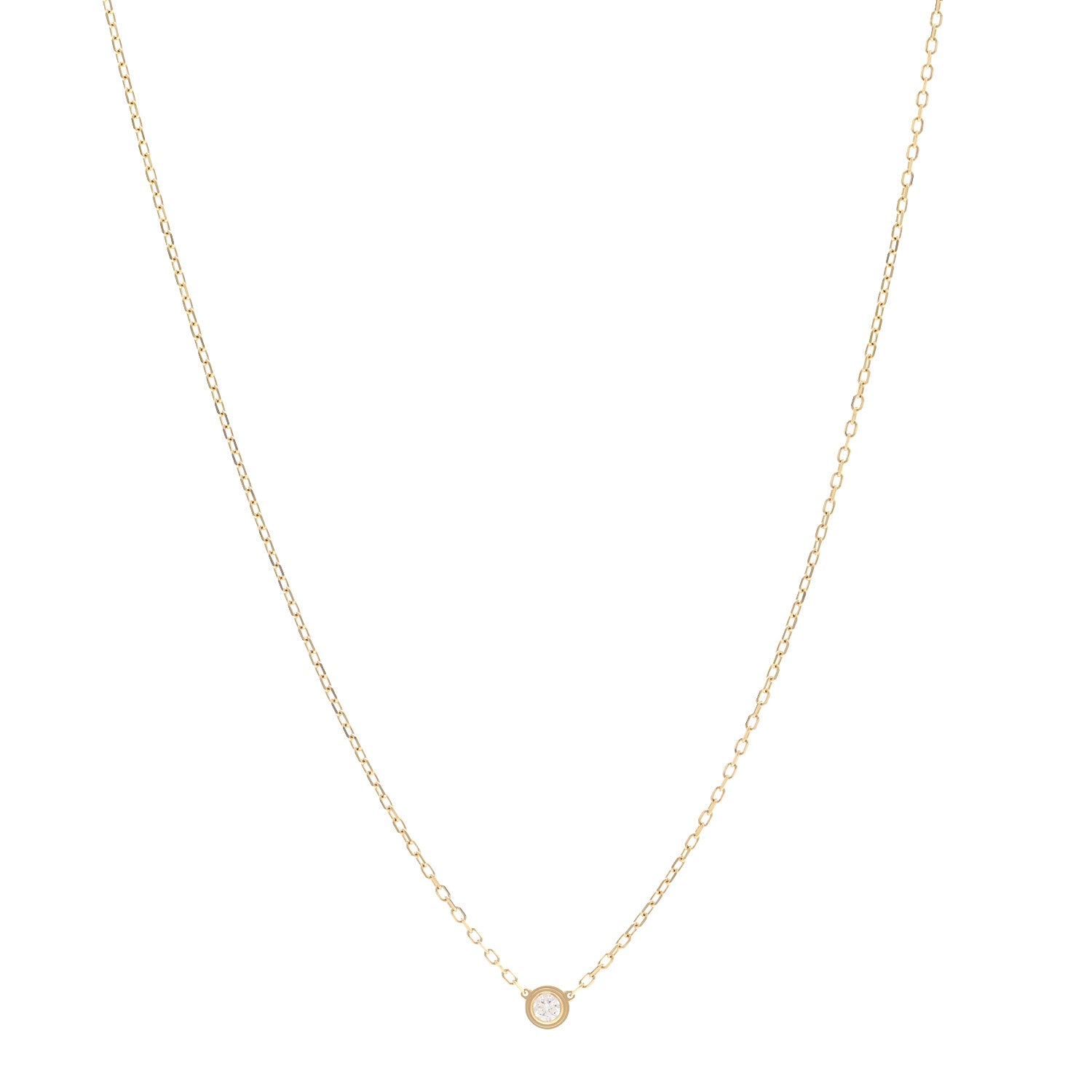 Cartier 18K Yellow Gold Diamond SM D'Amour Pendant Necklace 1 of 4