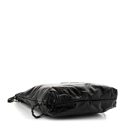 Chanel Shiny Calfskin Quilted Chanel 22 Backpack So Black 4 of 10