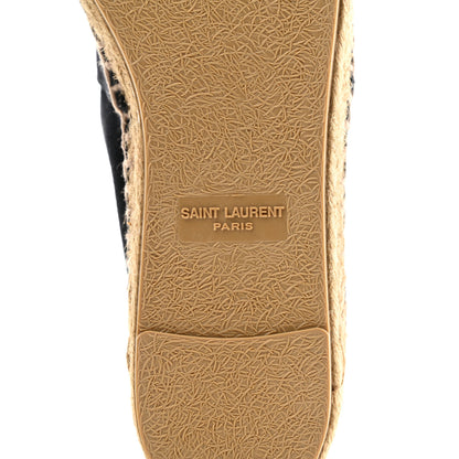 Saint Laurent Canvas Nappa Elba Light Logo Embroidered Espadrilles 36 Black 6 of 10