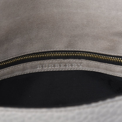 Burberry Signature Grain Medium Mildenhall Crossbody Bag Stone White 5 of 11