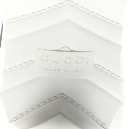 Gucci Rubber Womens Interlocking G Ankle Boot Pumps 36 Great White Black 6 of 10