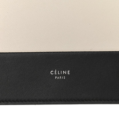 Celine Smooth Lambskin Frame Evening Chain Clutch Black White 6 of 10
