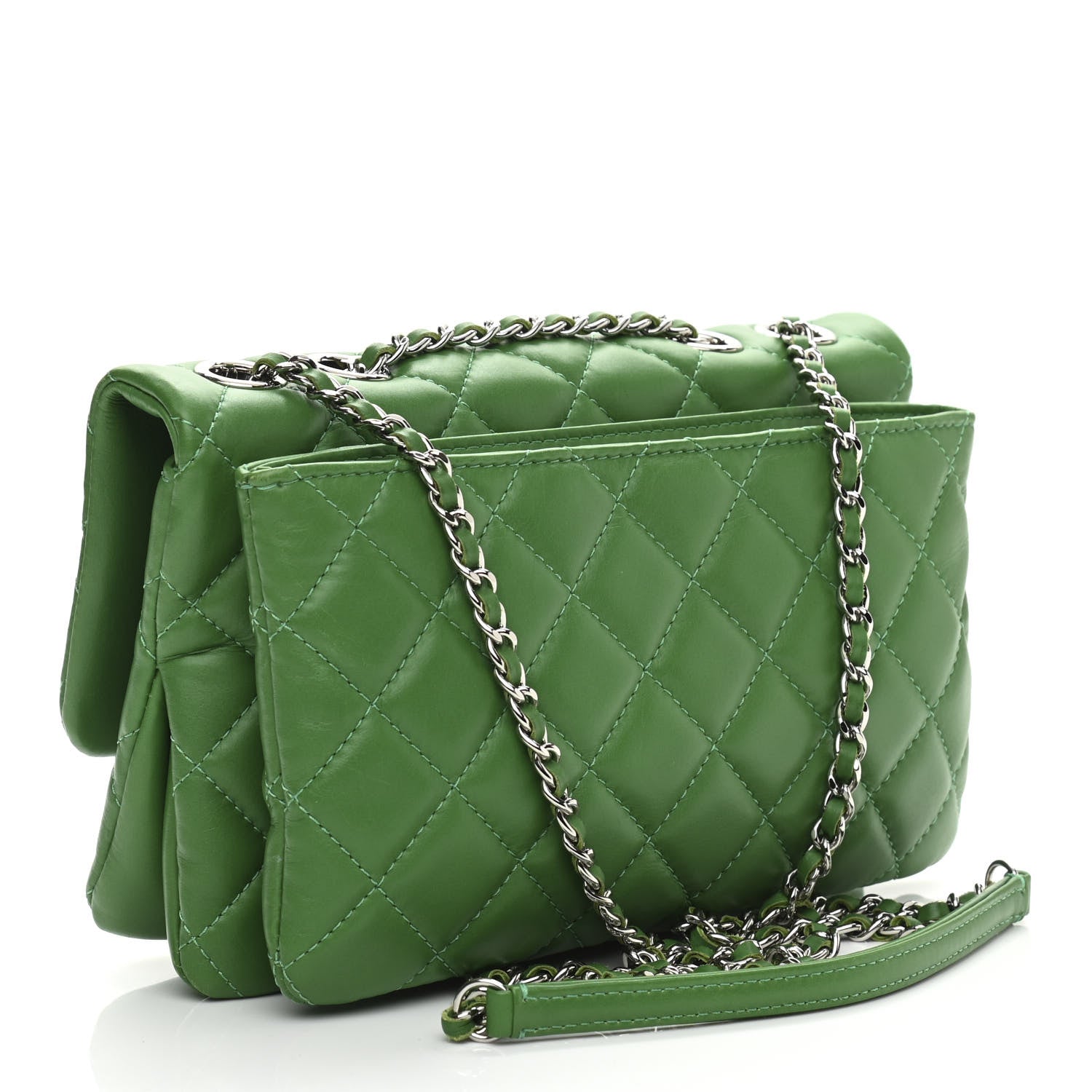 Chanel Calfskin Quilted Small Tender Touch Flap Bag Green 3 of 12
