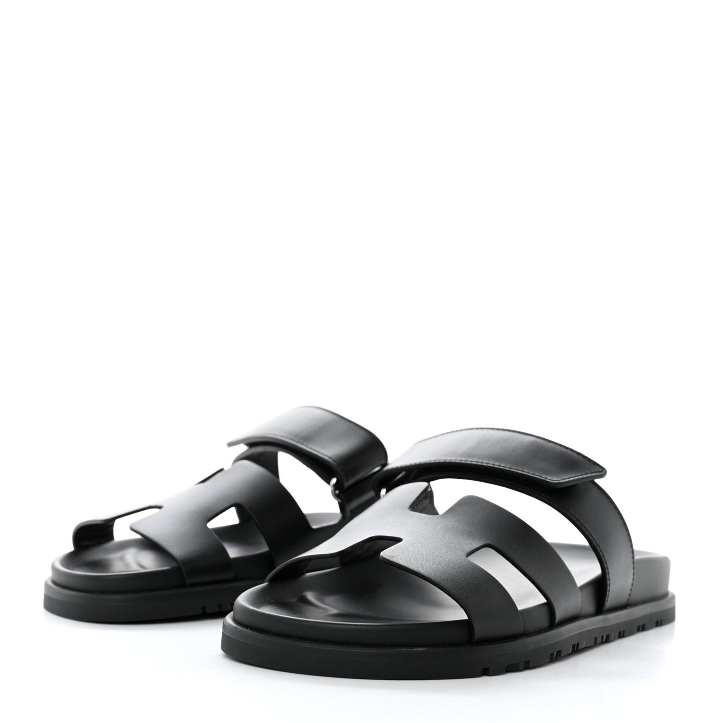 Calfskin Womens Chypre Sandals 37.5 Black