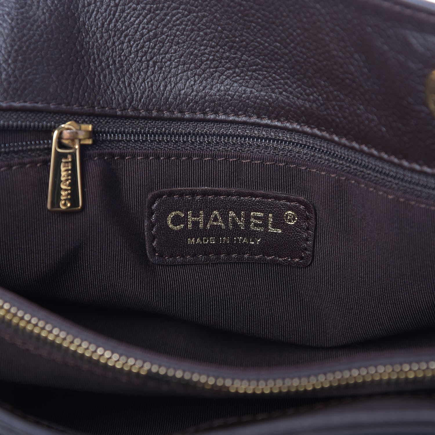 Chanel Calfskin Cerf Executive Shopper Tote Brown 6 of 14
