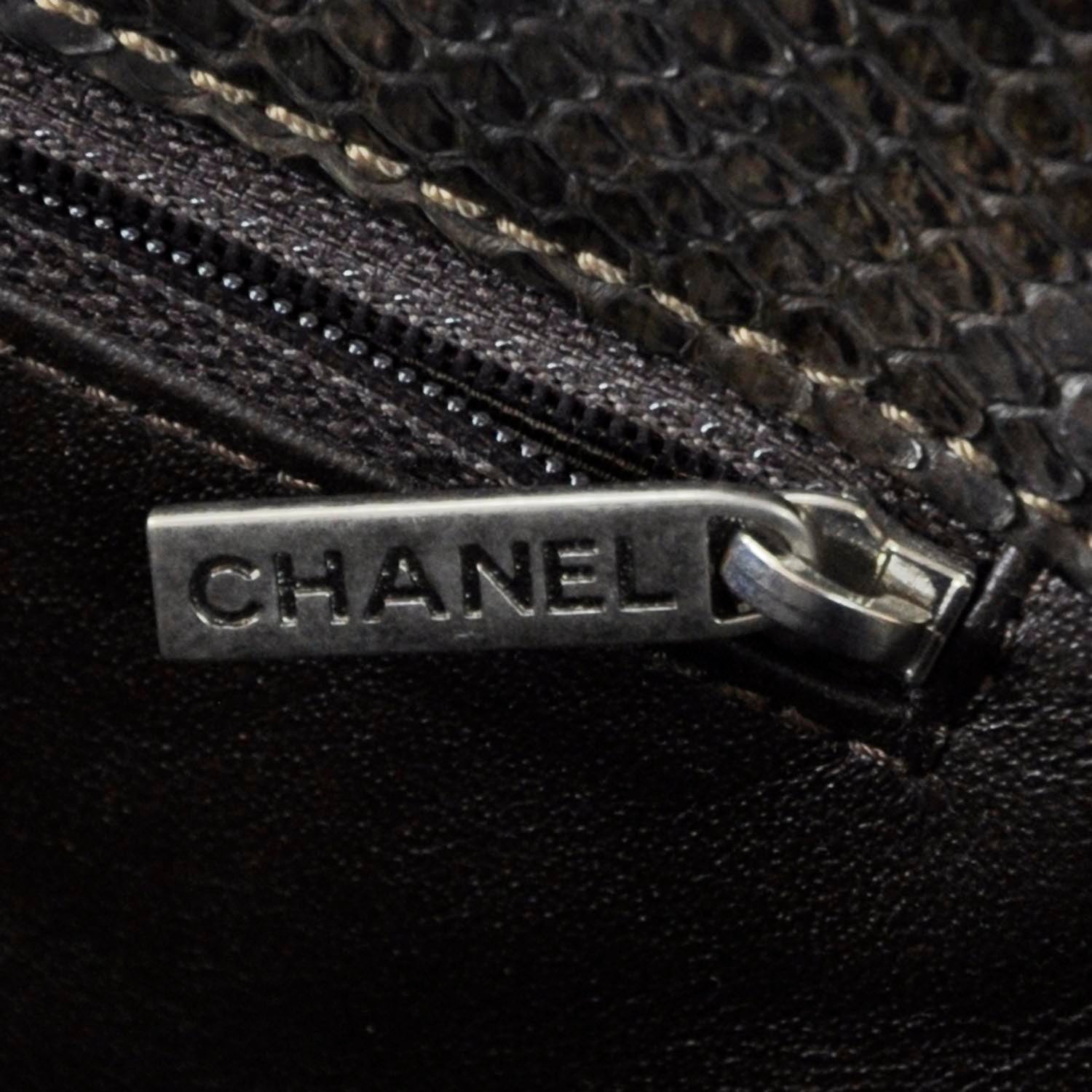 Chanel Python Cerf Shopper Tote 8 of 9