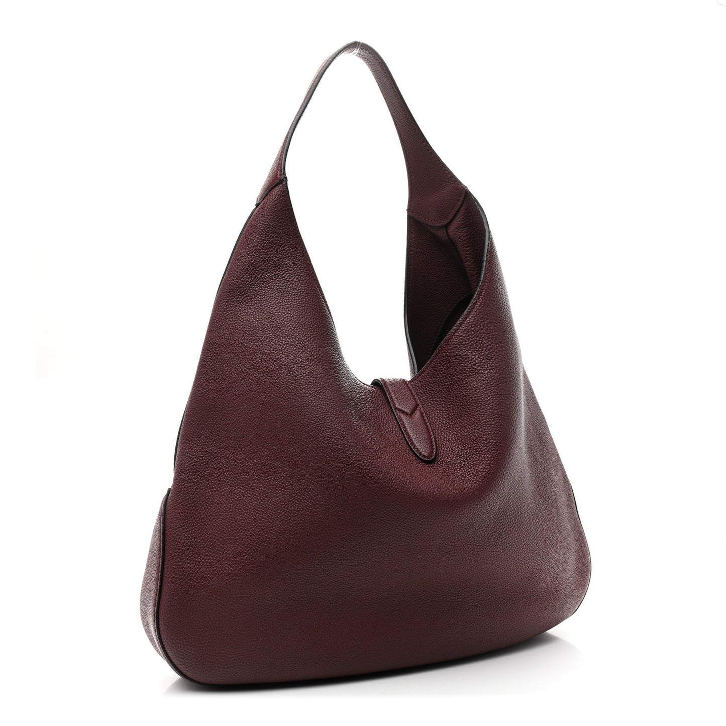Soft Grained Calfskin Large Jackie Hobo Chardonnay