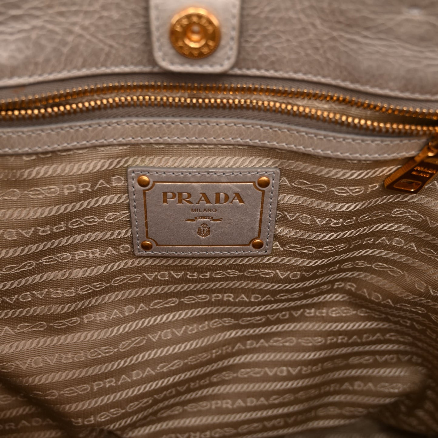 Vitello Shine Shopping Satchel Nube