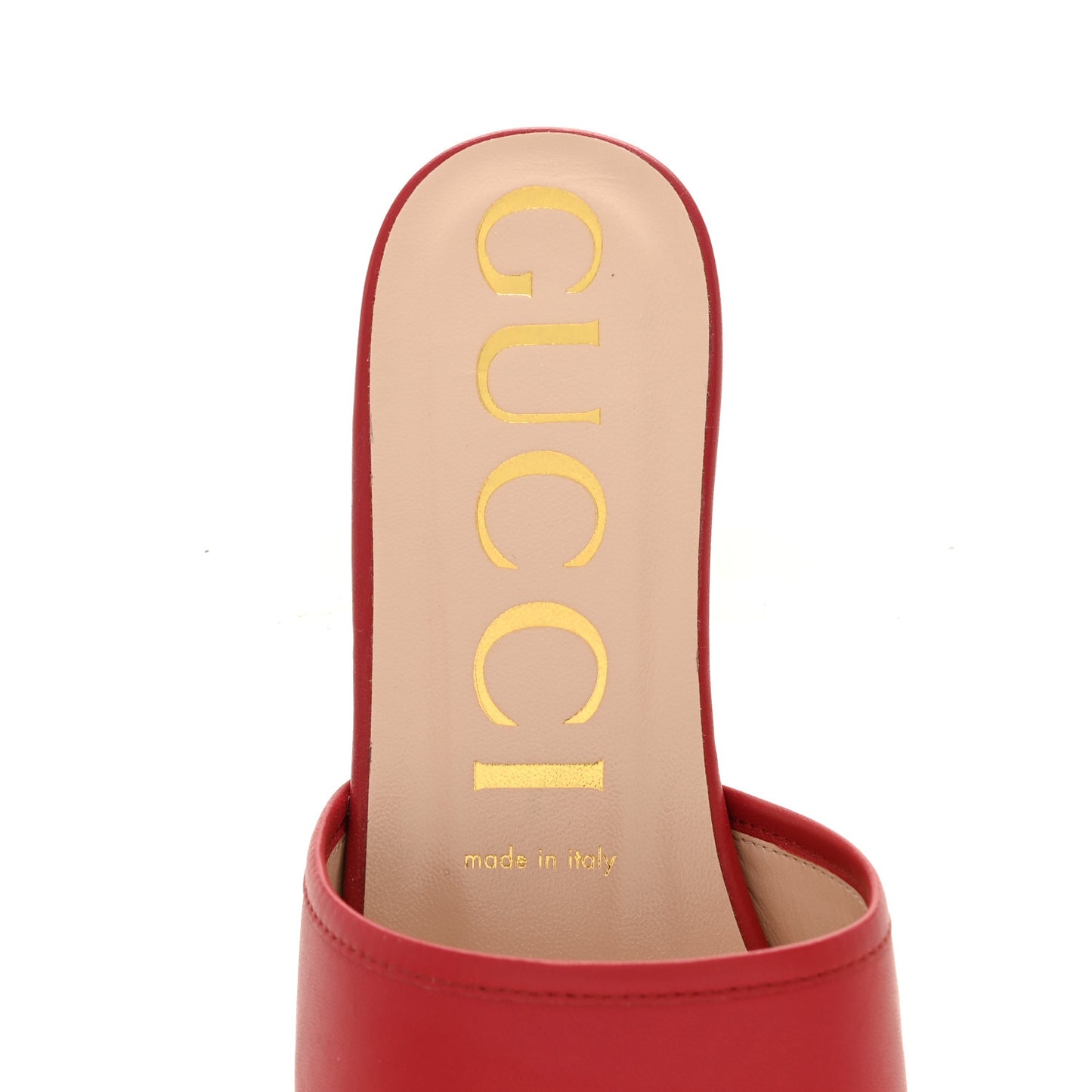 Nappa Horsebit Flat Slide Sandals 39 Red Blood