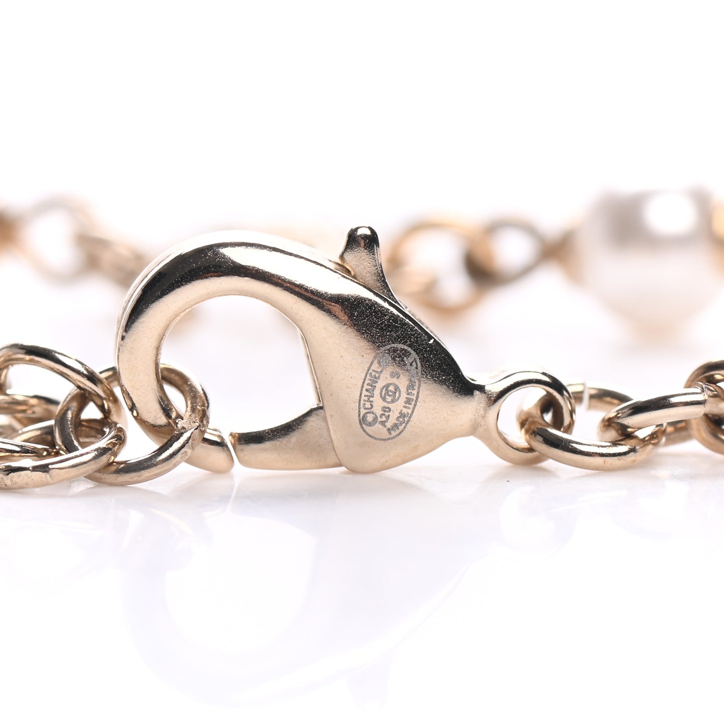 Pearl CC Coco Necklace Gold