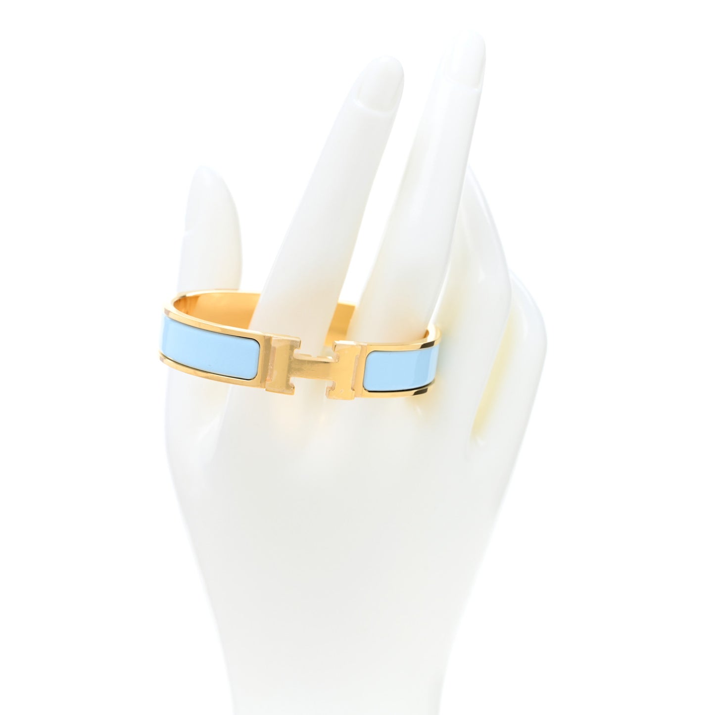 Enamel Narrow Clic Clac H Bracelet PM Bleu Polaire