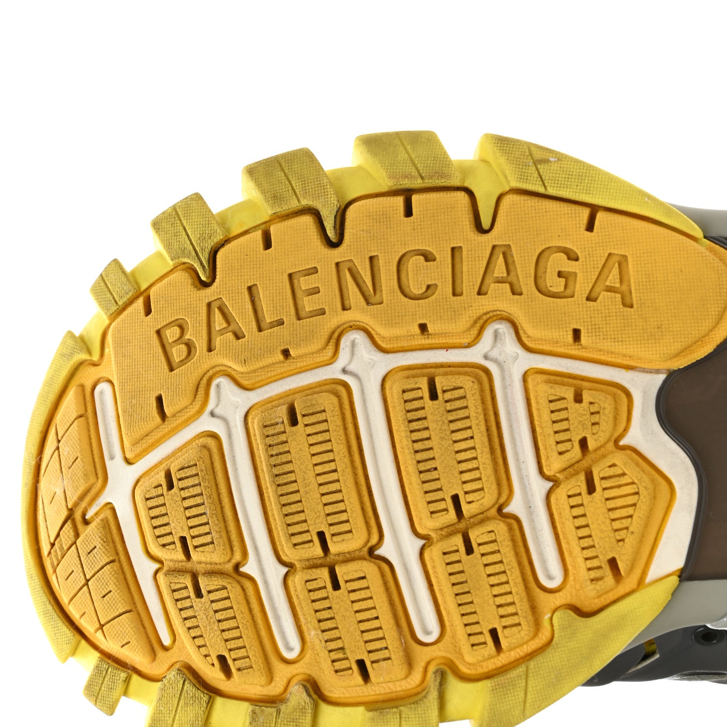 Balenciaga Mesh Nylon Womens Track Sneakers 39 Jaune Black White 6 of 10