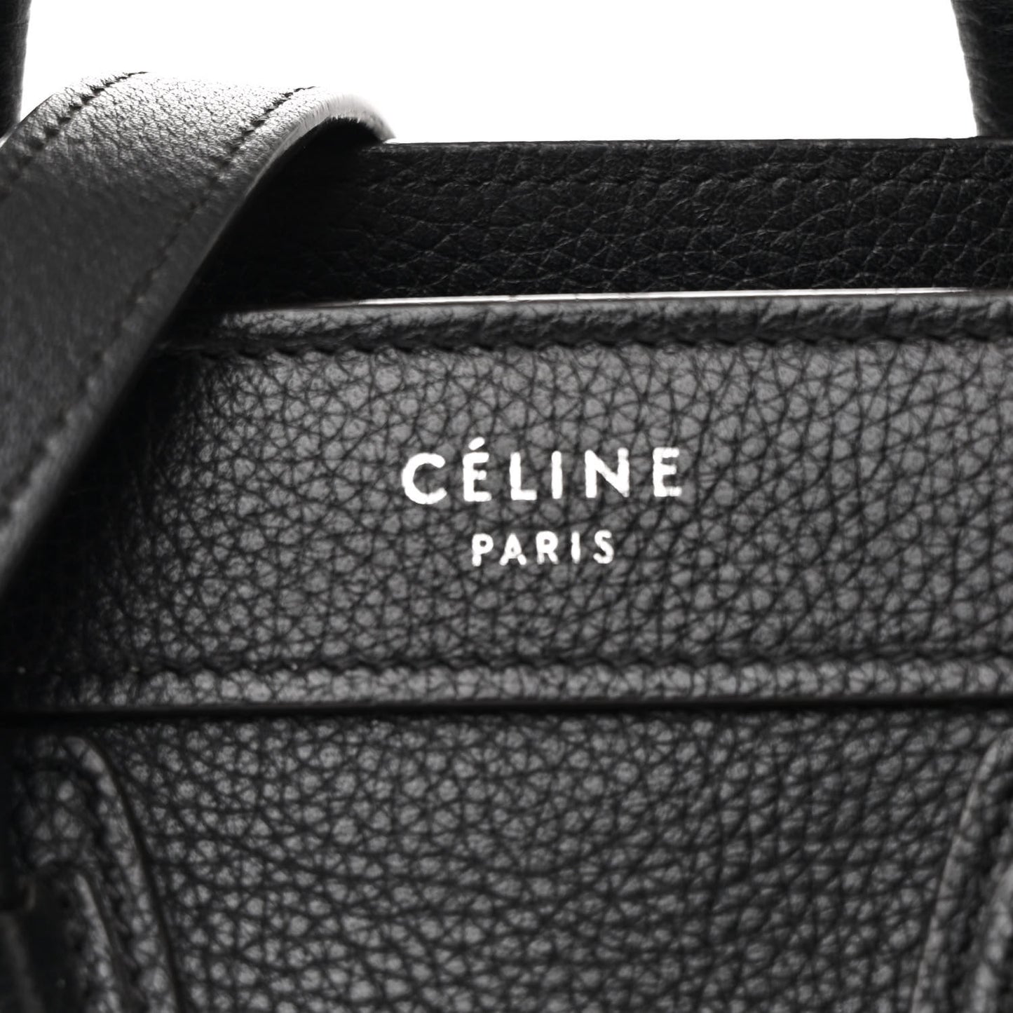Drummed Calfskin Nano Luggage Black