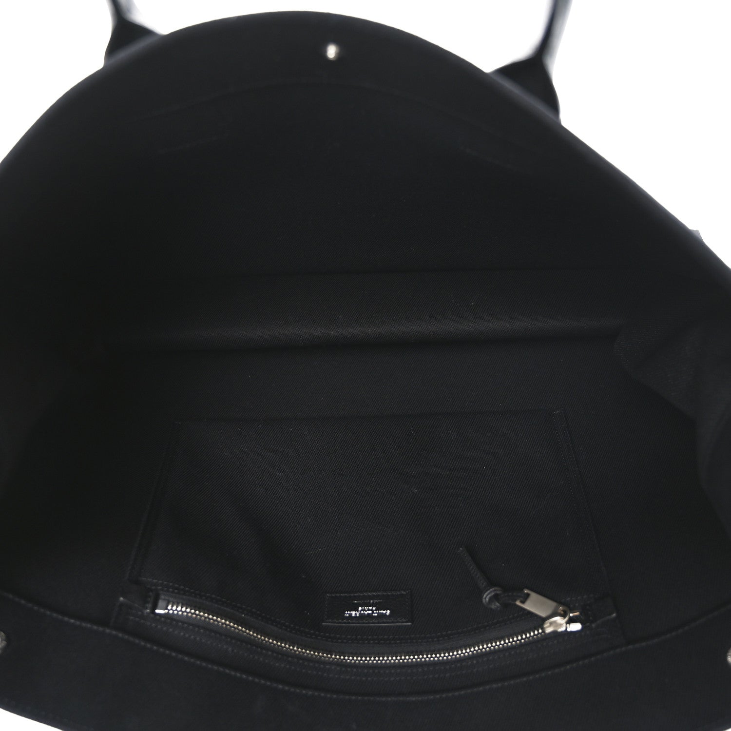 Saint Laurent Linen Calfskin Rive Gauche Tote Black 5 of 10