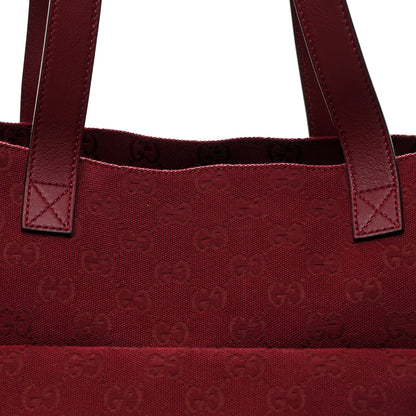 Gucci GG Supreme Monogram Large Shopping Tote Rosso Ancora 7 of 9