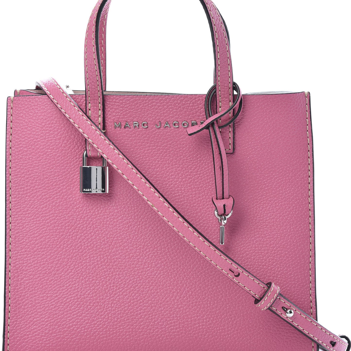 Grained Calfskin Mini Grind Tote Pink