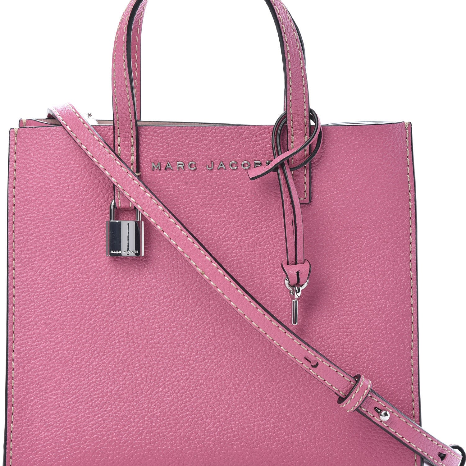 Marc Jacobs Grained Calfskin Mini Grind Tote Pink 9 of 11